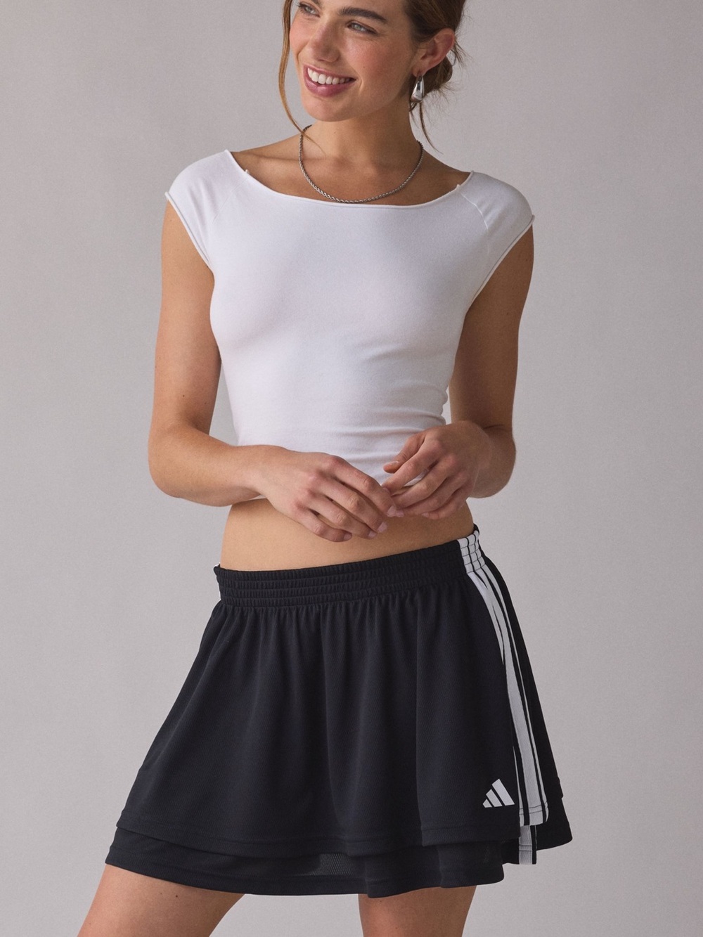 adidas Black Layered Skater Skirt - Picture 12 of 12
